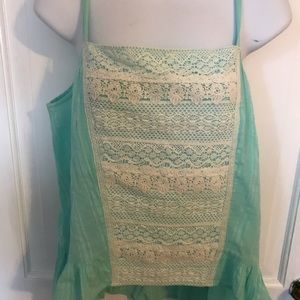 Anthropologie Blouse Lace Front